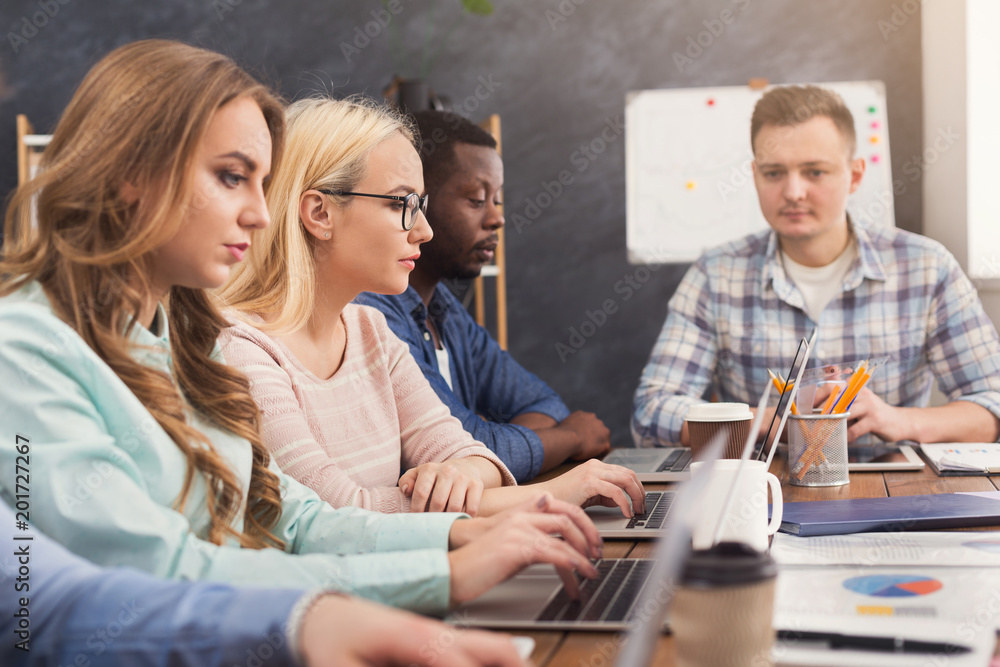 Aufkleber Programmers working in software developing company