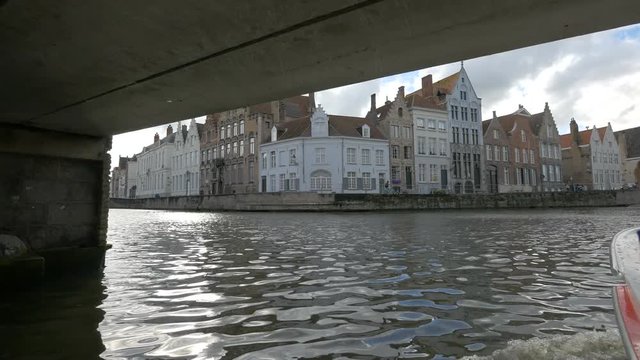 Boat Sailing On Dijver Canal