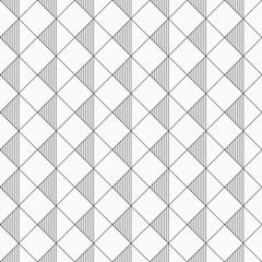 Vector seamless rhombus pattern with striped triangles.