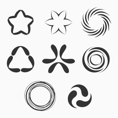 Set of geometric shapes.