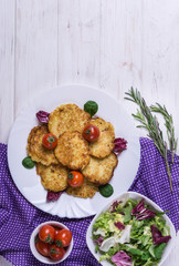 Potato pancakes fried