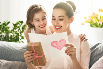 daughter is congratulating mom