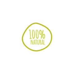 100% Natural Vector Template Design Illustration