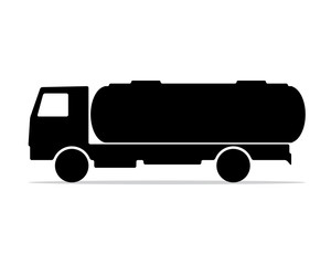 liquid tank vehicle silhouette design illustration, silhouette style design, designed for icon and animation