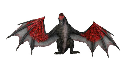 Obraz premium 3D Rendering Fairy Tale Dragon on White