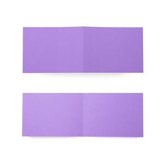 Different point of view of greeting cards on white background