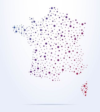 Abstract map of France