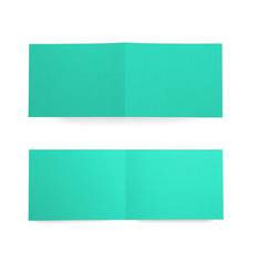 Fototapeta premium Different point of view of greeting cards on white background