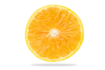 Orange fruit on white background.Health and Wellness Concepts
