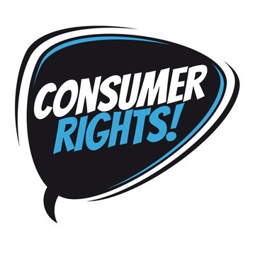 consumer rights retro speech bubble
