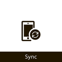 smartphone icon. sync smartphone. sign design