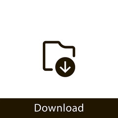 folder icon. download folder. sign design