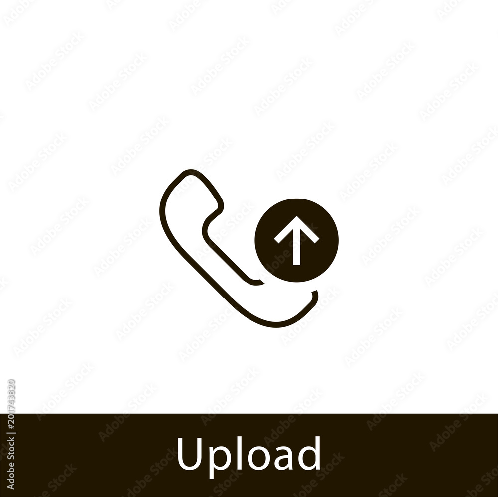 Poster phone icon. upload phone. sign design