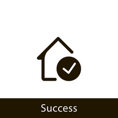 home icon. success home. sign design