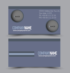 Business card set template for business identity corporate style. Vector illustration.