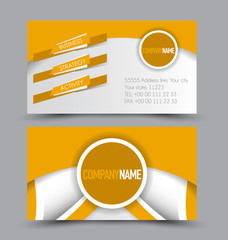 Business card set template for business identity corporate style. Vector illustration.