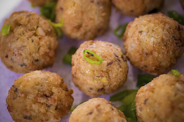 Traditional jewish and middle eastern dish. Falafel. Israeli cuisine concept.
