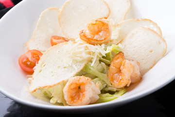 Ceasar salad with shrimps