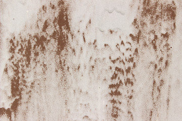 Old Metal Wall Background.Cracked White Paint On An Old Metallic Surface, Rusted White Painted Metal Wall, Rusty Metal With Cracked Paint. Abstract Texture.
