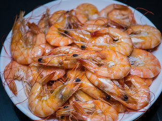 baked shrimp with salt and oyster sauce