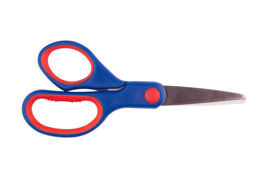 Pair Of Closed Blue Scissors