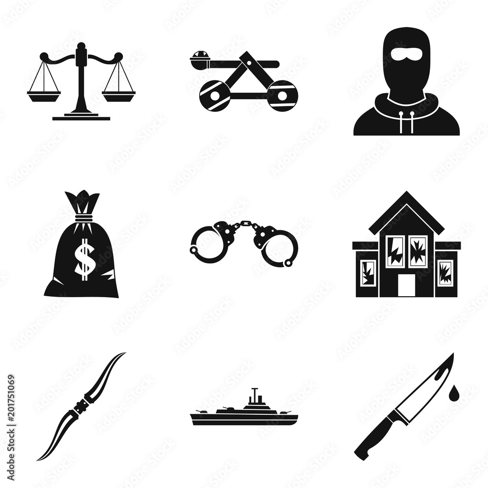 Poster military hardware icons set. simple set of 9 military hardware vector icons for web isolated on whit