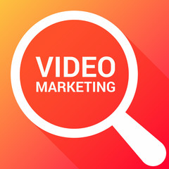 Finance Concept: Magnifying Optical Glass With Words Video Marketing