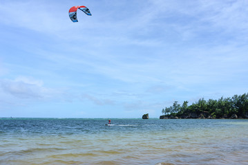 Diniwid beach is the best for kitesurfing in Boracay, Philippines