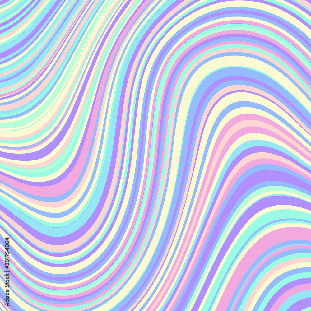 Leinwandbilder abstract vector pattern. curved wavy psychedelic irregular lines.