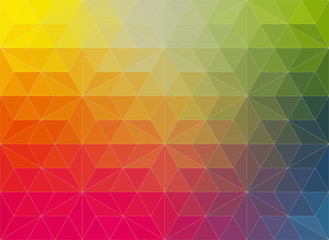 Vector polygonal mosaic background in rainbow colors