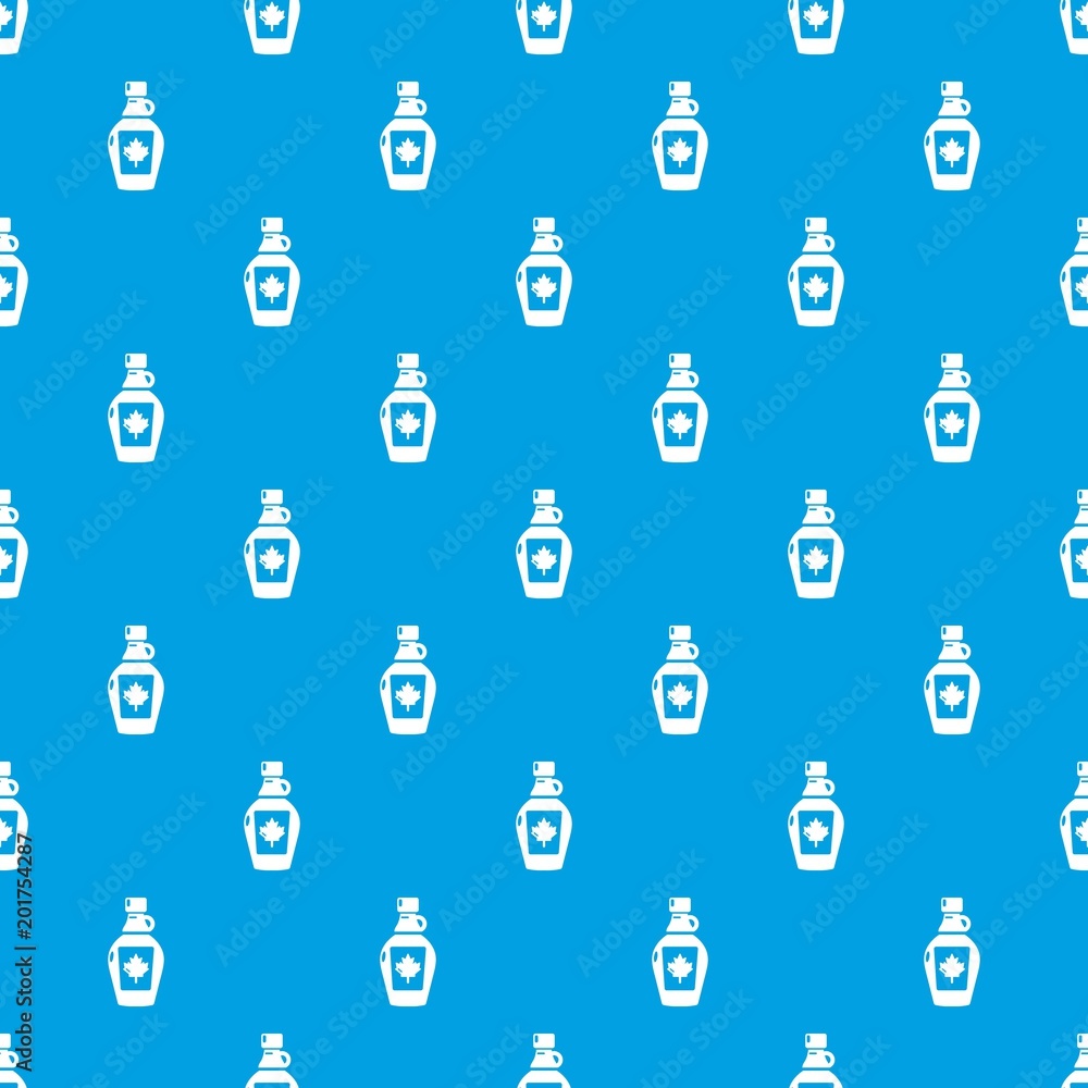 Poster maple syrup pattern vector seamless blue repeat for any use