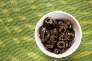 Aceitunas negras cenital