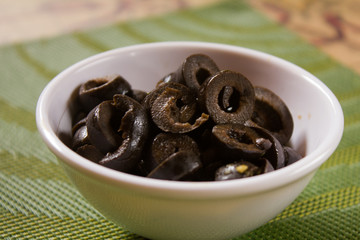 Aceitunas negras close up