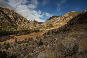 A father with baby son visit Yosemite National Park in Californai, USA