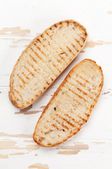 Grilled bread toast