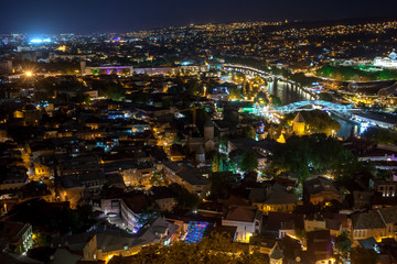 View to night Tbilisi, Georgia