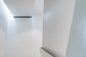 Architecture art abstract, white stairs step
