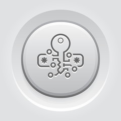 Crypto Protection Button Icon.