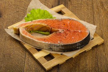 Raw salmon