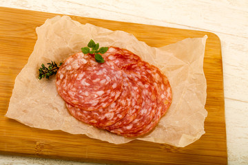 Sliced salami