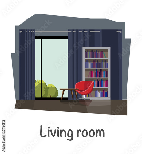 Living Room Living Room Interior Bookcase Coffee Table