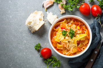 Minestrone traditional italian soup