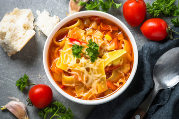 Minestrone traditional italian soup