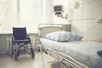 bed in hospital ward