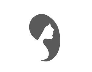 Modern Woman face shape or logo icon 
