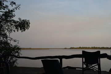 Fototapeta na wymiar Sunset on Okavango Delta