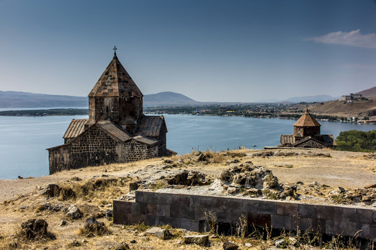 Sevanavank is a monastic complex located on the northwest coast of Lake Sevan in the Gegharkunik Province of Armenia, not far from the town of Sevan