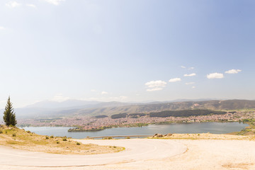 Ioannina city panoramic photo spring time greece