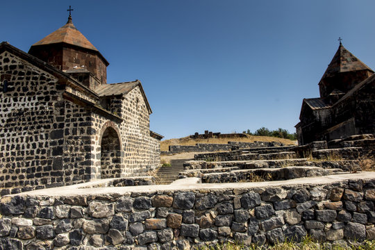 Sevanavank is a monastic complex located on the northwest coast of Lake Sevan in the Gegharkunik Province of Armenia, not far from the town of Sevan