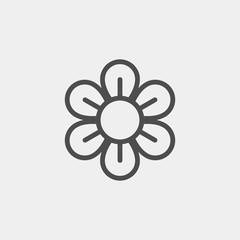 Flower flat vector icon